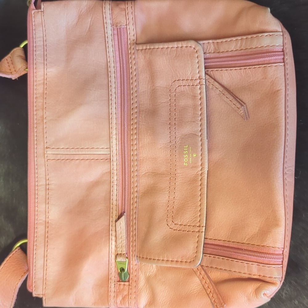 Fossil Pink Crossbody Bag with Adjustable Strap - Picture 2 of 6
